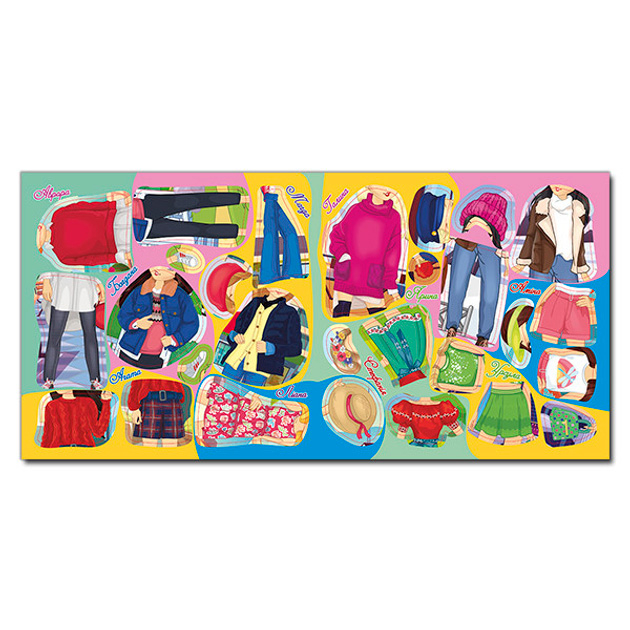 Раскраски и активитибуки (2-6 лет) - Книжка «Одягни ляльку. Яскраві наліпки. Салатова» (9786175369548)#4