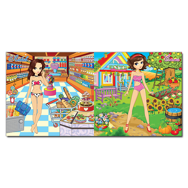 Раскраски и активитибуки (2-6 лет) - Книжка «Одягни ляльку. Яскраві наліпки. Фіолетова» (9786175367872)#3