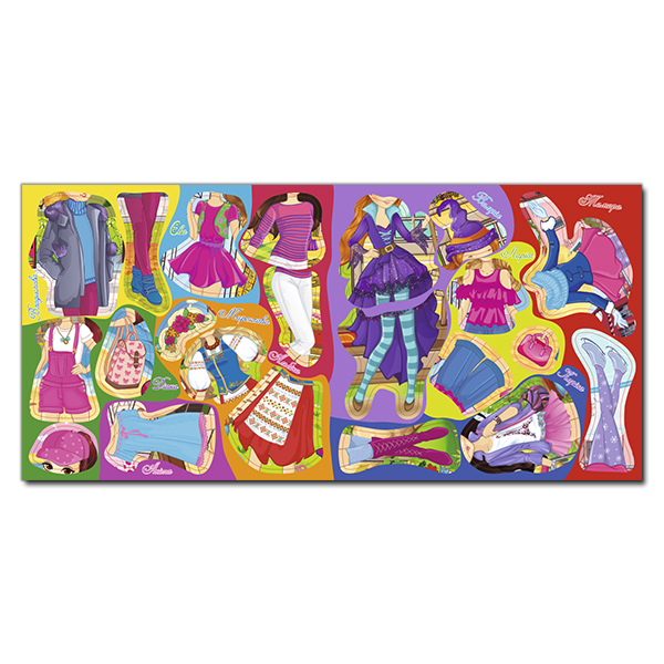 Раскраски и активитибуки (2-6 лет) - Книжка «Одягни ляльку. Яскраві наліпки. Червона» (9786175367865)#4