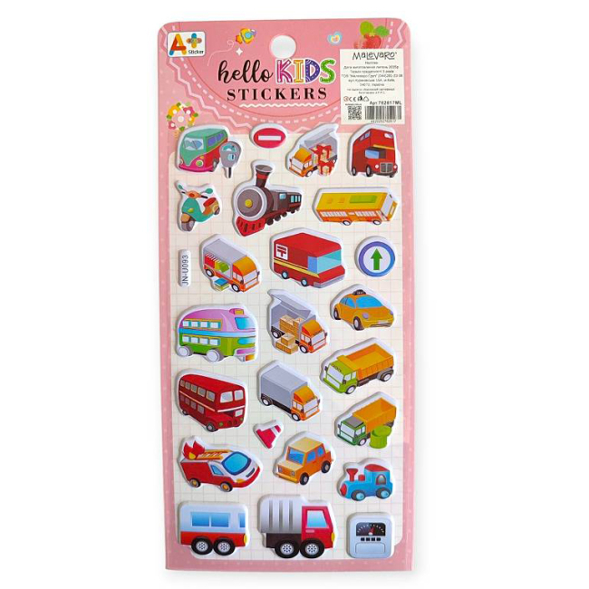 Набори для творчості - Наліпки Malevaro 6 /12/ в асортименті (762817ML)#4