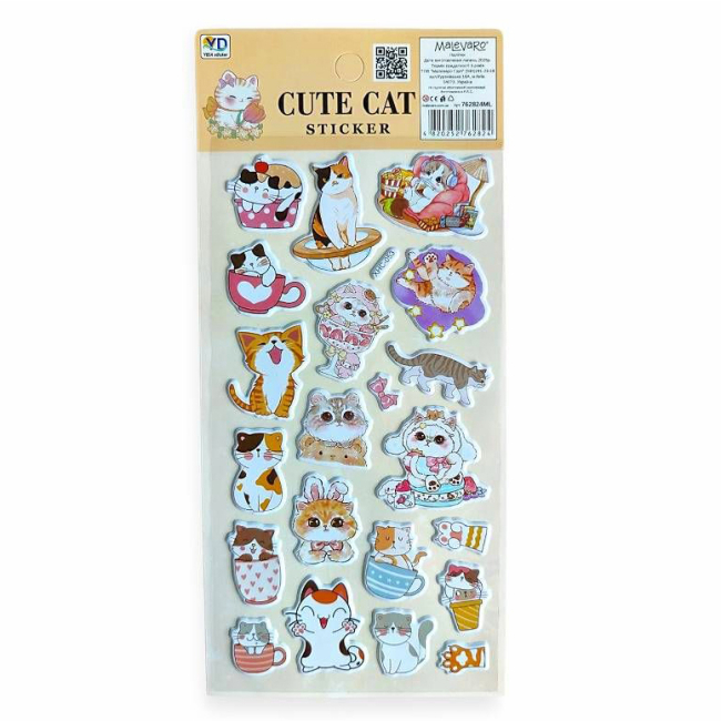 Набори для творчості - Наліпки Malevaro 8 /12/ в асортименті (762824ML)#4