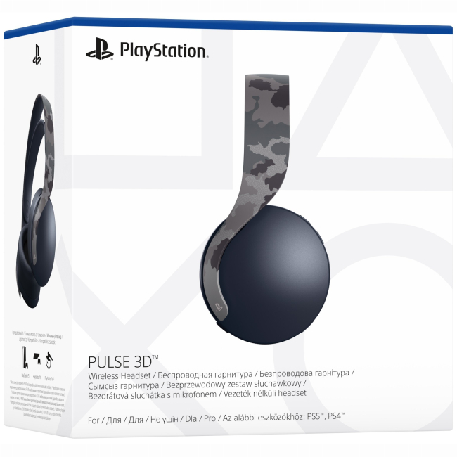 Наушники - ​Гарнитура PlayStation PULSE 3D WL Grey Camo (9406990)#5
