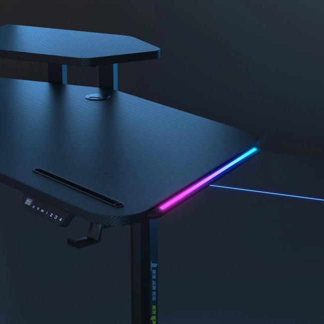 Меблі для геймерів - Комп'ютерний стіл Anda Seat Shadow Warrior Black (AD-D-DD1-1600L-02-B)#5