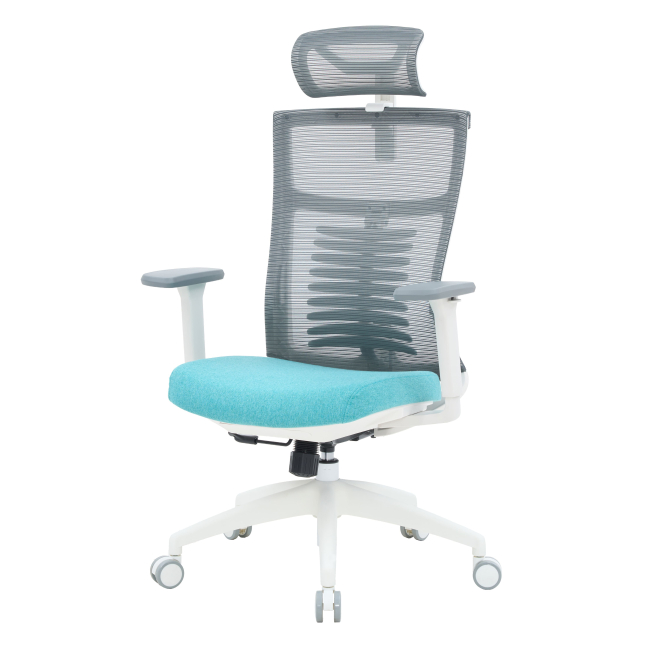 Меблі для геймерів - Крісло OfficePro Balance White/Dark Gray/Blue (OC550-W-DG-BL)#2