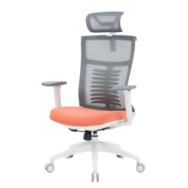 Меблі для геймерів - Крісло OfficePro Balance White/Dark Gray/Orange (OC550-W-DG-OR)#2