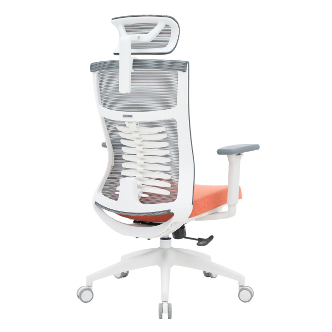 Меблі для геймерів - Крісло OfficePro Balance White/Dark Gray/Orange (OC550-W-DG-OR)#4