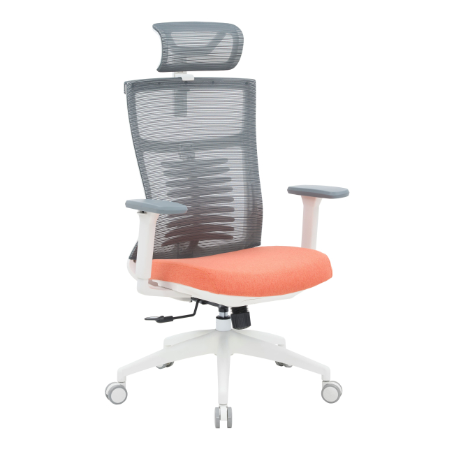 Меблі для геймерів - Крісло OfficePro Balance White/Dark Gray/Orange (OC550-W-DG-OR)#6