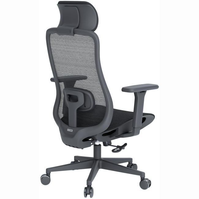 Меблі для геймерів - Крісло OfficePro Wave Black (OC670-B-B-B)#4