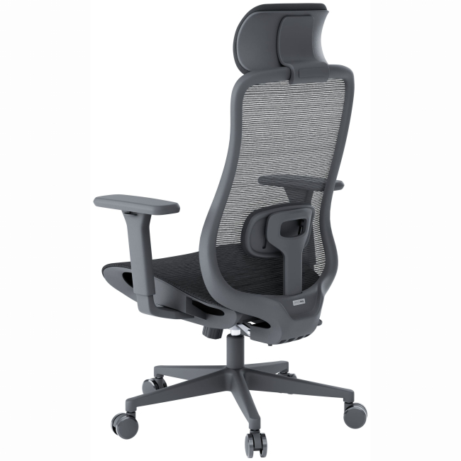 Меблі для геймерів - Крісло OfficePro Wave Black (OC670-B-B-B)#6