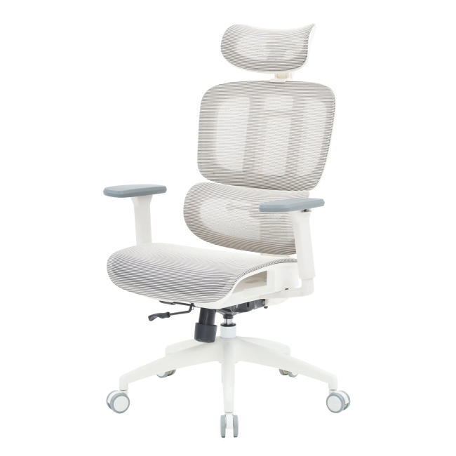 Мебель для геймеров - Кресло OfficePro Skyline Footrest White/Light Gray (OC680-W-LG-LG)#2