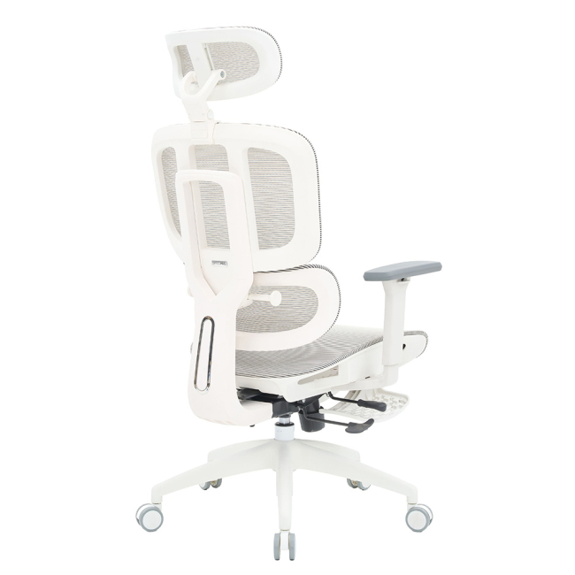 Мебель для геймеров - Кресло OfficePro Skyline Footrest White/Light Gray (OC750-W-LG-LG)#4
