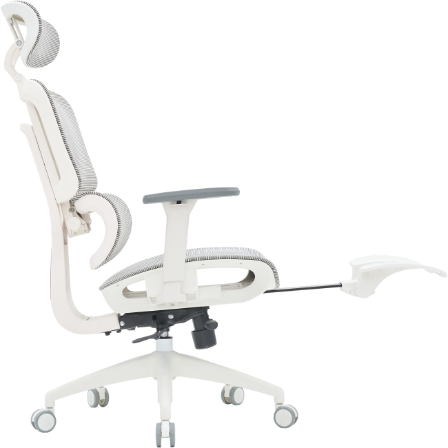 Мебель для геймеров - Кресло OfficePro Skyline Footrest White/Light Gray (OC750-W-LG-LG)#5