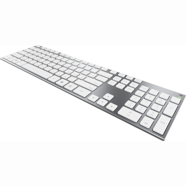 Клавиатура и мыши - Клавиатура OfficePro USB адаптер 2.4 ГГц Bluetooth белый металлик (SK1500WHITE)#2