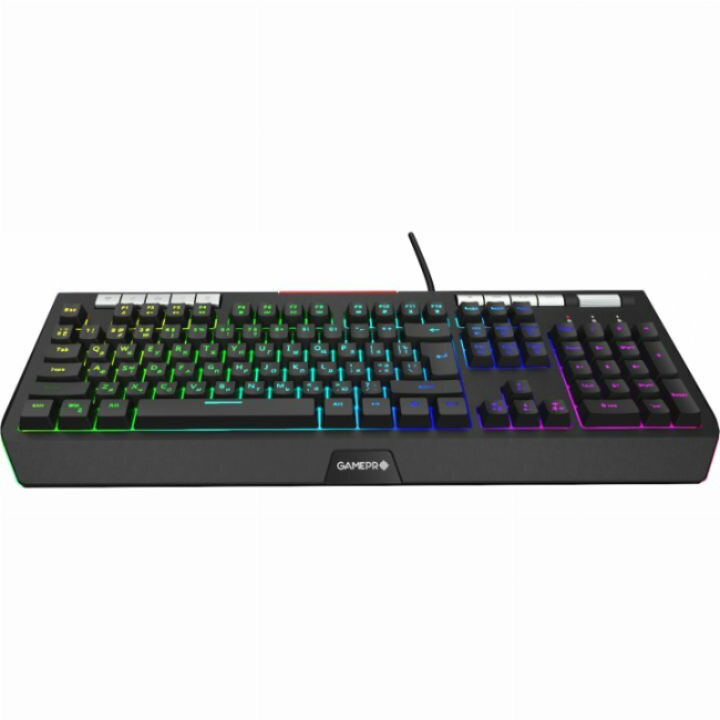 Клавіатура і миші - Клавіатура GamePro зі слотом для телефона RGB чорний (GK109)#2