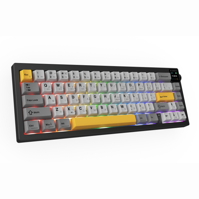 Клавіатура і миші - ​Клавіатура Ajazz AK650 Flying Fish Switch Black RGB With Screen (AK650-FF-BGY)#5