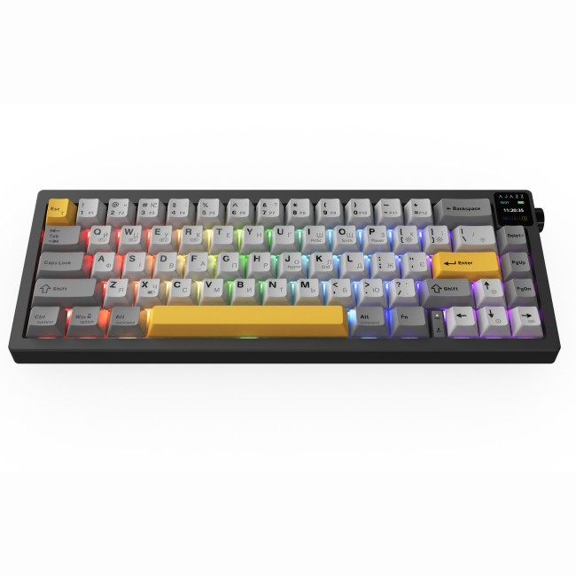 Клавіатура і миші - ​Клавіатура Ajazz AK650 Flying Fish Switch Black RGB With Screen (AK650-FF-BGY)#6