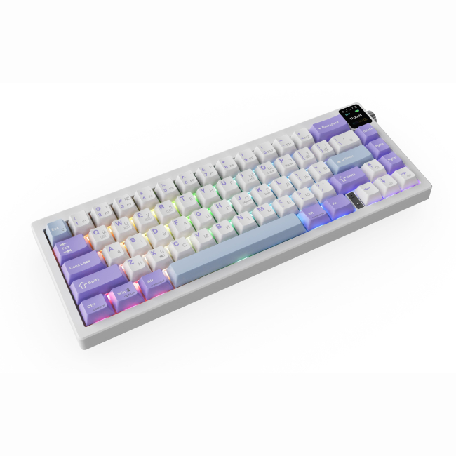 Клавіатура і миші - Клавіатура Ajazz AK650 Flying Fish Switch Purple RGB With Screen (AK650-FF-PWB)#3