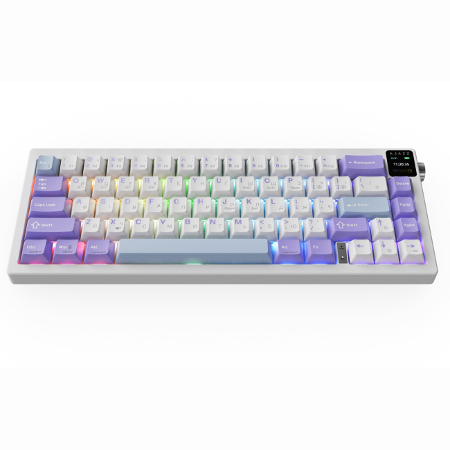 Клавіатура і миші - ​Клавіатура Ajazz AK650 Flying Fish Switch Purple RGB With Screen (AK650-FF-PWB)#6