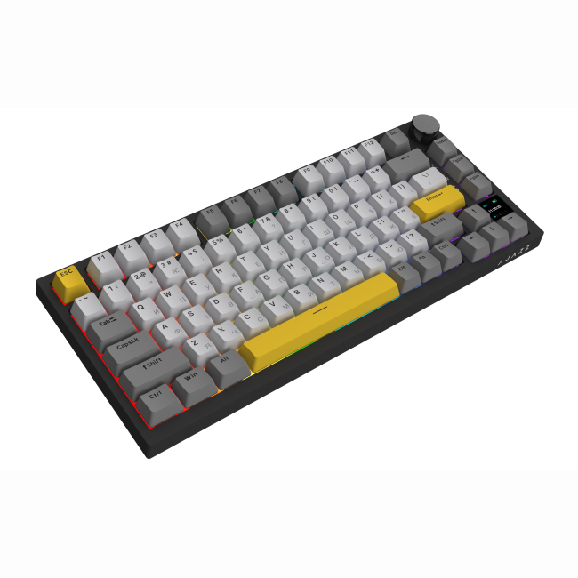 Клавіатура і миші - ​Клавіатура Ajazz AK820 Pro Flying Fish Switch Black RGB With Screen (AK820PRO-FF-BGY)#3