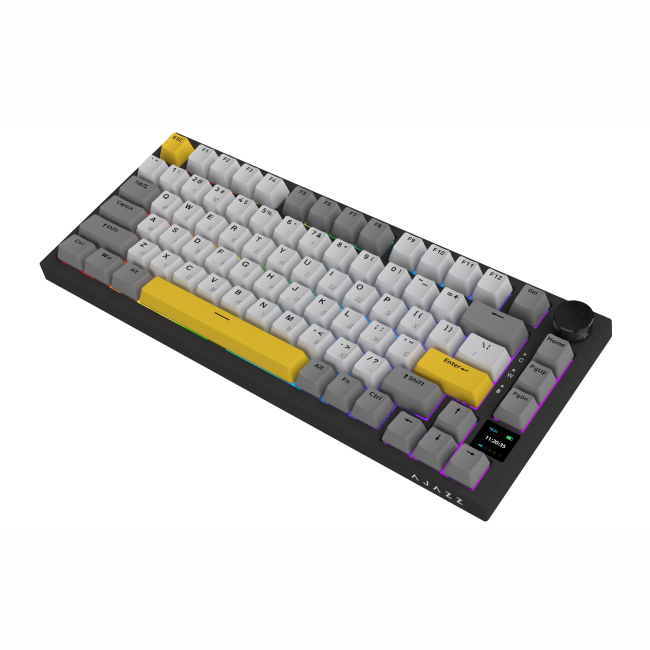 Клавіатура і миші - ​Клавіатура Ajazz AK820 Pro Flying Fish Switch Black RGB With Screen (AK820PRO-FF-BGY)#4