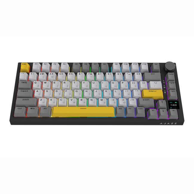 Клавіатура і миші - ​Клавіатура Ajazz AK820 Pro Flying Fish Switch Black RGB With Screen (AK820PRO-FF-BGY)#5