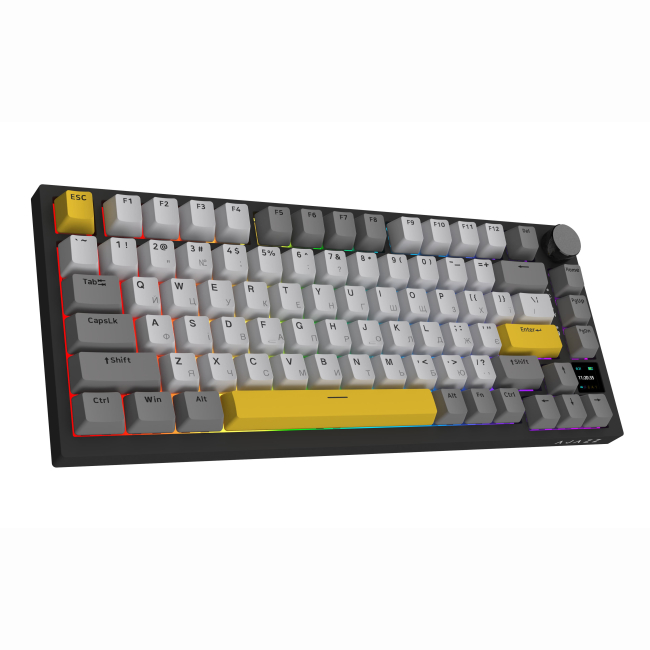 Клавіатура і миші - ​Клавіатура Ajazz AK820 Pro Flying Fish Switch Black RGB With Screen (AK820PRO-FF-BGY)#6