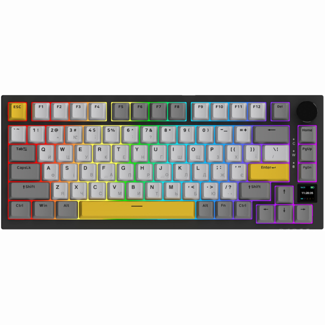 Клавіатура і миші - ​Клавіатура Ajazz AK820 Pro Gift Switch Black RGB With Screen (AK820PRO-G-BGY)#2