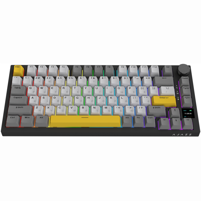 Клавіатура і миші - ​Клавіатура Ajazz AK820 Pro Gift Switch Black RGB With Screen (AK820PRO-G-BGY)#5