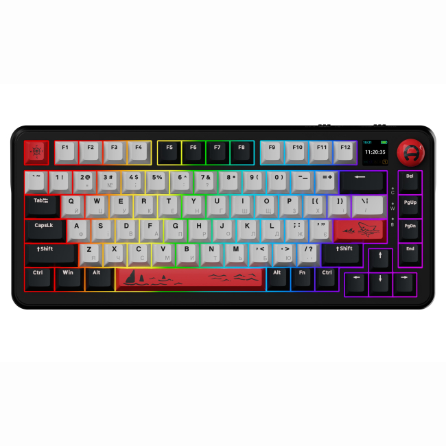 Клавіатура і миші - ​​Клавіатура Ajazz AK820 MAX Avocado Switch Black RGB With Screen (AK820MAX-AS-BG)#2