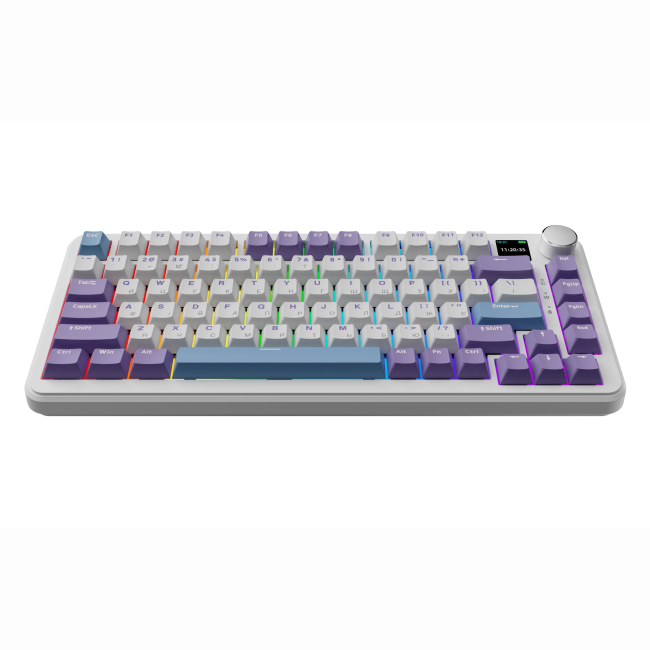 Клавіатура і миші - Клавіатура Ajazz AK820 MAX Magnetic switches Purple RGB With Screen (AK820MAX-M-PWB)#5