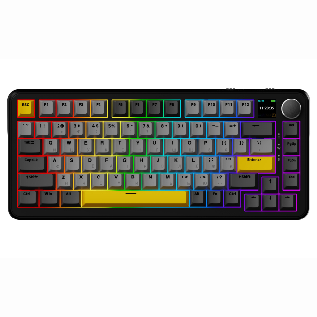 Клавіатура і миші - ​Клавіатура Ajazz AK820 MAX Magnetic switches Black RGB With Screen (AK820MAX-M-BGY)#2
