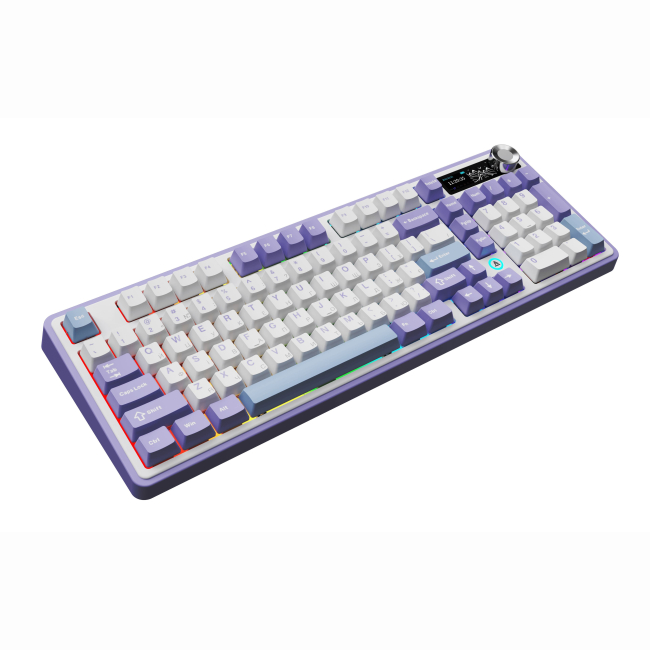 Клавіатура і миші - ​​Клавіатура Ajazz AK980 Clear Sky Switch Purple (AK980-CS-PWB)#3