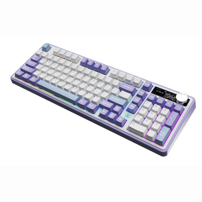 Клавіатура і миші - ​​Клавіатура Ajazz AK980 Clear Sky Switch Purple (AK980-CS-PWB)#4