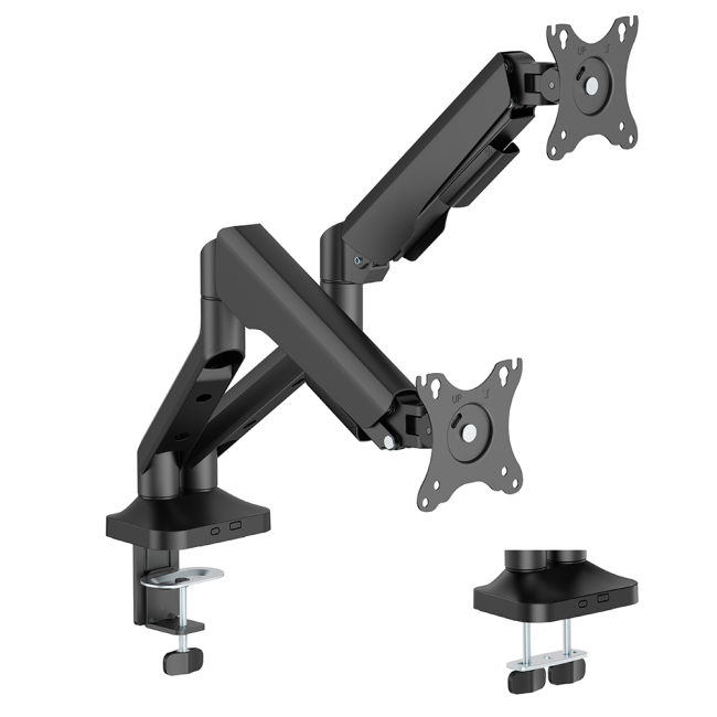 Мебель для геймеров - Настольное крепление для двух мониторов OfficePro 17-35'' 2-12kg Black (MA442B)#2