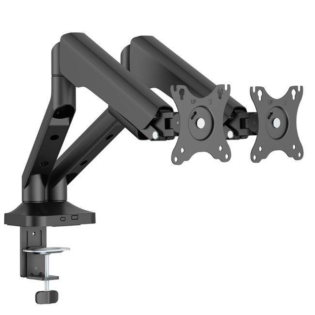 Мебель для геймеров - Настольное крепление для двух мониторов OfficePro 17-35'' 2-12kg Black (MA442B)#3