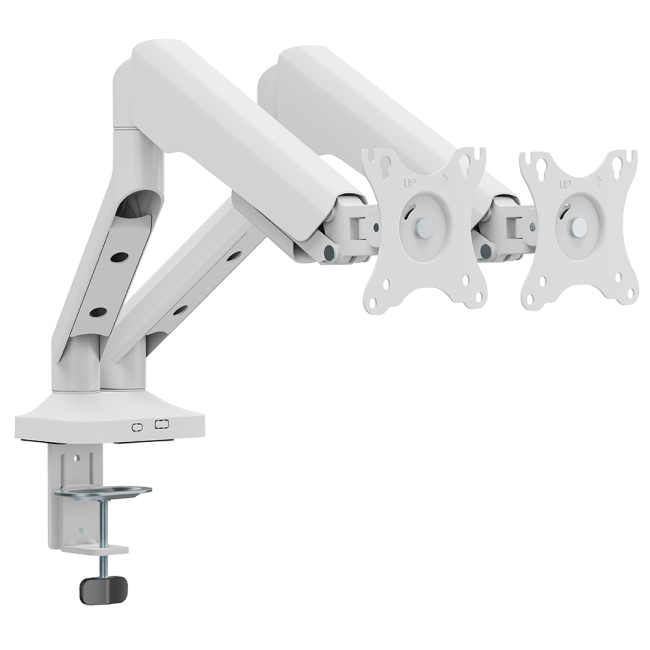 Мебель для геймеров - Настольное крепление для двух мониторов OfficePro 17-35'' 2-12kg White (MA442W)#3