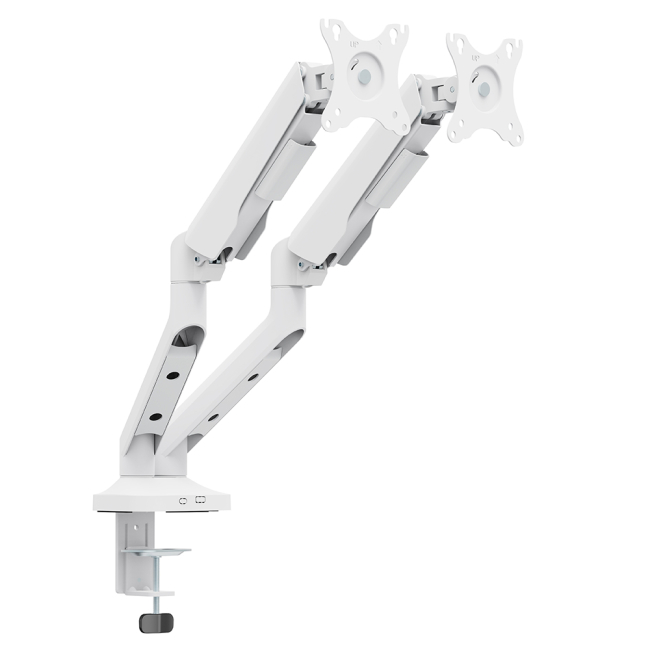 Мебель для геймеров - Настольное крепление для двух мониторов OfficePro 17-35'' 2-12kg White (MA442W)#5