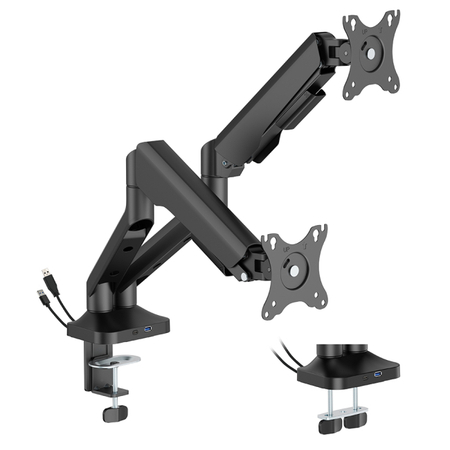 Мебель для геймеров - Настольное крепление для двух мониторов OfficePro 17-35'' 2-12kg Black (MA452B)#2
