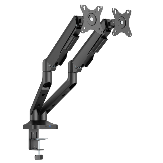 Мебель для геймеров - Настольное крепление для двух мониторов OfficePro 17-35'' 2-12kg Black (MA452B)#4