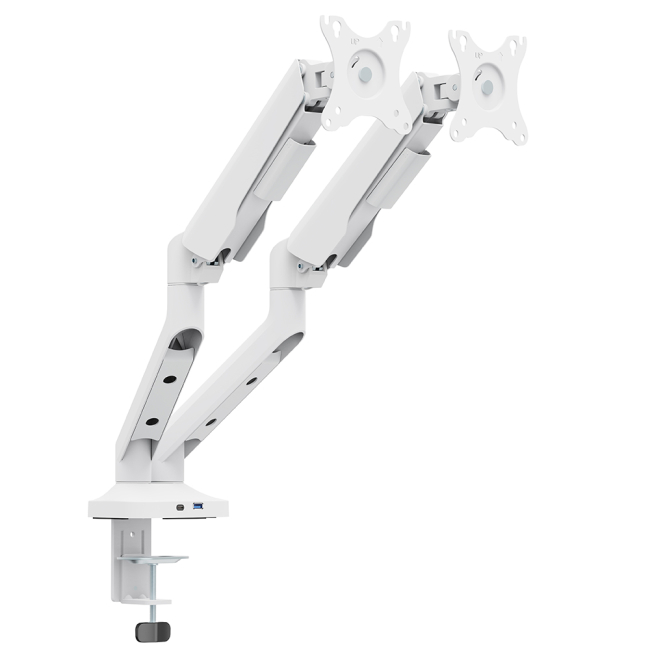 Мебель для геймеров - Настольное крепление для двух мониторов OfficePro 17-35'' 2-12kg White (MA452W)#4