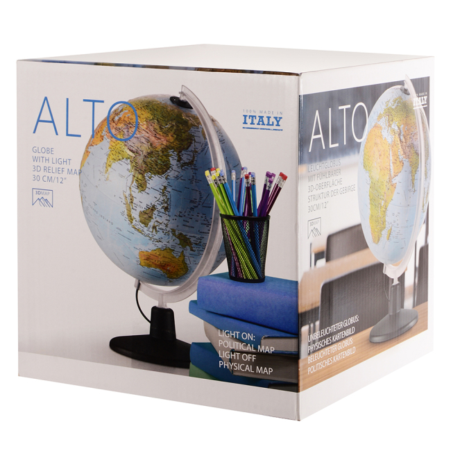 Навчальні іграшки - Глобус Tecnodidattica Alto з рельєфом та підсвіткою 30 см (0333ALFGUCLNF046)#4