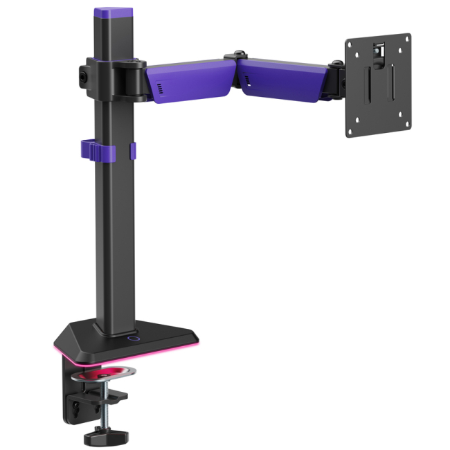 Меблі для геймерів - Кріплення для монітора GamePro Black/Violet RGB (MAG101V)#2