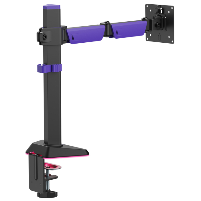 Меблі для геймерів - Кріплення для монітора GamePro Black/Violet RGB (MAG101V)#5