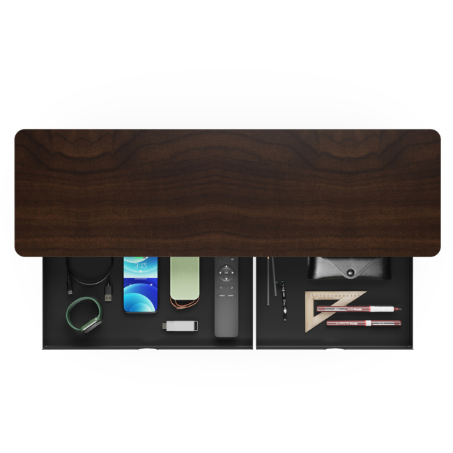 Меблі для геймерів - Підставка для монітора OfficePro Dark Wood/Black (MR145DW)#5