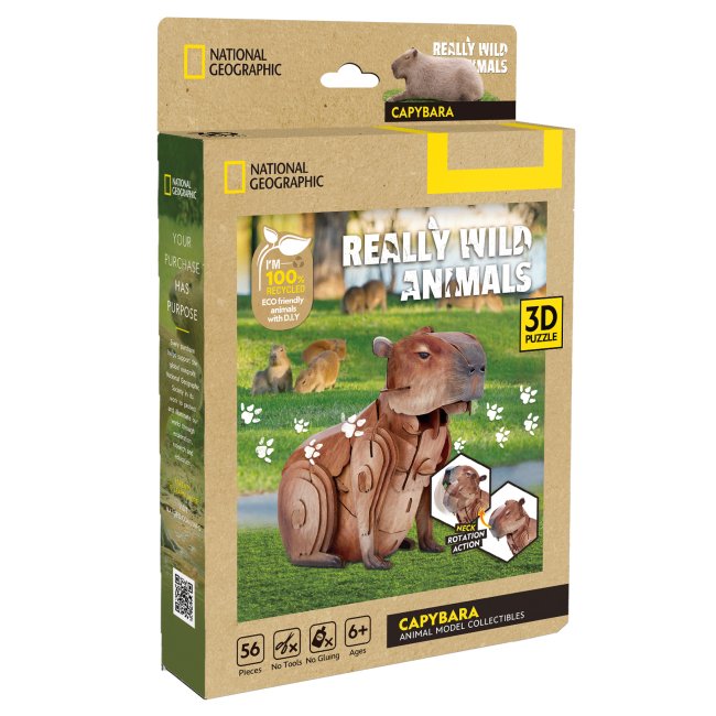3D-пазлы - Трехмерный пазл CubicFun Дикие животные Капибара (DS1177h)#2