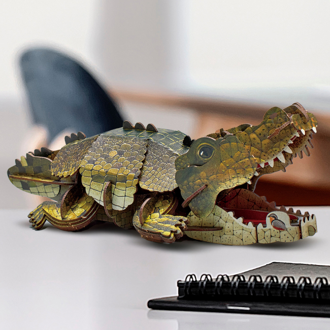 3D-пазлы - Трехмерный пазл CubicFun Дикие животные Крокодил (DS1182h)#2