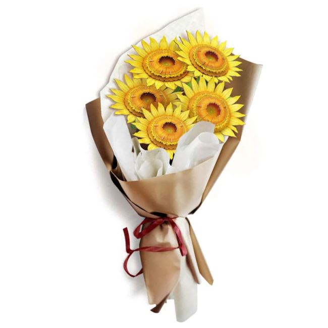 3D-пазли - Тривимірний пазл CubicFun Букет квітів Жовті соняшники (P866h)#2