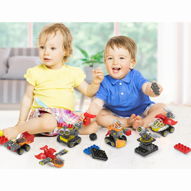 Блочные конструкторы - Конструктор Makerzoid Big Building Blocks Mechanical Engineering Team 100 элементов (MKZ-OBK-MET)#2