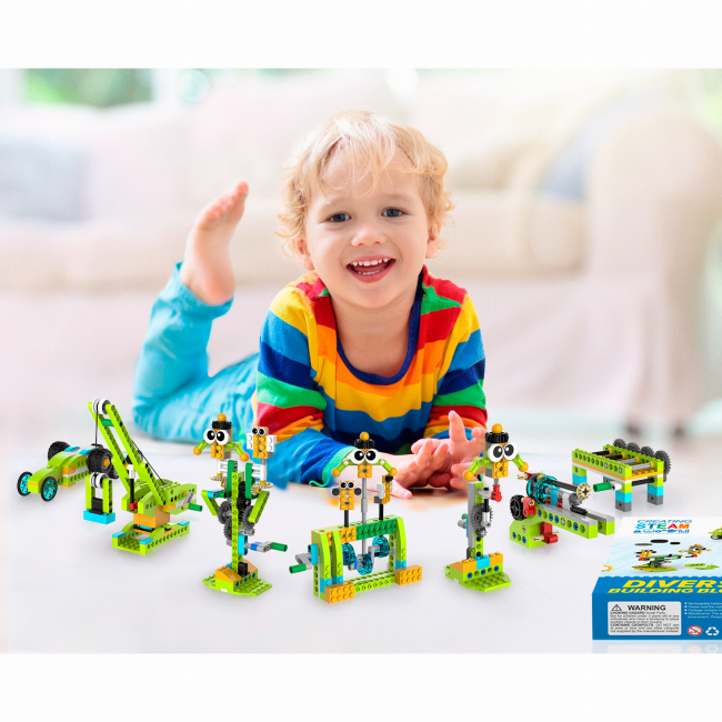 Блокові конструктори - Конструктор Makerzoid Diverse Building Blocks 370 елементів (MKZ-BK-DB)#2