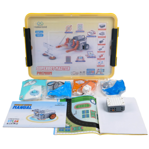 Конструктори з унікальними деталями -  Конструктор Makerzoid Superbot Master Premium 230 елементів (MKZ-SPB-MS)#2